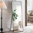 thumbnail image 2 of NeuType Full Length Floor Mirror Rectangular Black 65"x22", 2 of 6