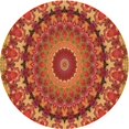 thumbnail image 1 of Ahgly Company Tapis d'Intérieur Ronds Transitionnels Rouges Lavables à la Machine, 3 Pieds Rond, 1 of 7
