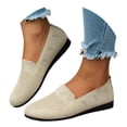 thumbnail image 4 of HBFAGFB Chaussures Décontractées pour Femmes Confortables et Simples à Semelle Plate à Enfiler Femmes Beige Taille 42, 4 of 8