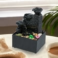 thumbnail image 1 of MesaSe 20004744701to Plastic Tabletop Water Fountain with LED Light Indoor  Black, 1 of 10