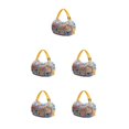 thumbnail image 1 of kurtrusly Sac de Rangement Réutilisable Pliable Écologique et Polyvalent Sac de Courses Imperméable en Polyester pour Voyage Sac de Plage Sac à Main Carreaux Jaunes 5Set, 1 of 6