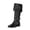 Black, variant on LOVZFMLL Boots for Women Mid Calf Chelsea Boots Side Zipper Round Toe Slip Resistant Flat Heel Low Casual Fall Winter Shoes