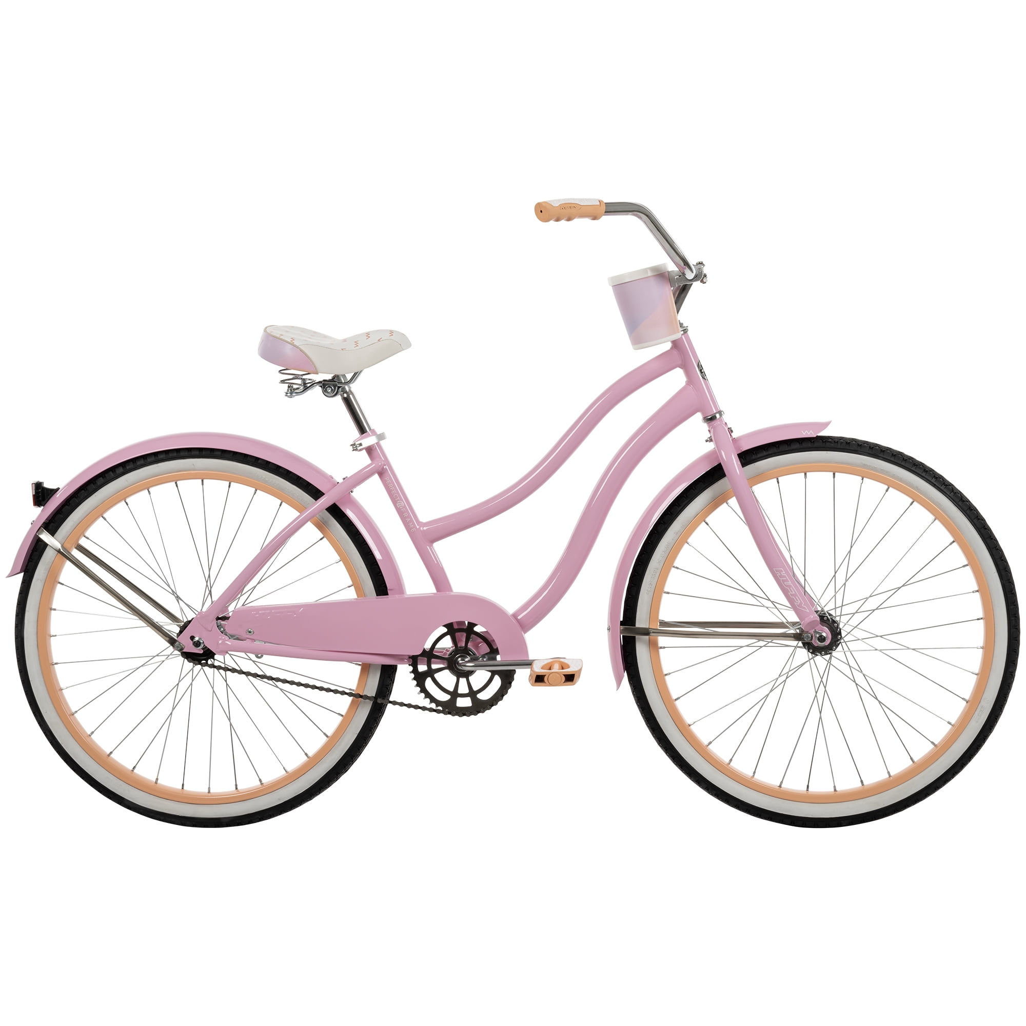 Huffy 26” Good Vibrations Cruiser Bike, Fits Riders 60”+, Pink, Adult, Women’s