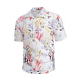 thumbnail image 4 of Pompotops Chemise à Manches Courtes à Col à Revers à Imprimé Hawaïen pour Homme en Solde, 4 of 7