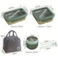 thumbnail image 3 of Clearance! Bento Lunch Box, Yoaney Portable Lunch Box Microwave Heating Leak Proof Lunchbox with Tableware for Travel Picnic Work (Color : 850Ml White), White3, 3 of 4