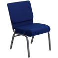 thumbnail image 1 of Flash Furniture Hercules Series Navy Blue Fabric Stacking Church Chair, 1 of 9