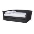 thumbnail image 1 of Baxton Studio Delora Full Size Dark Grey Upholstered Daybed with Trundle, 1 of 11