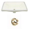 thumbnail image 1 of 20.75-in. W CSA Rectangle Bathroom Undermount Sink Set In Biscuit - Gold Hardware AI-20531, 1 of 7