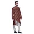 thumbnail image 2 of Atasi Printed Casual Asymmetric Kurta Set For Men Designer Long Kurta For Boys, 2 of 3