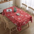 thumbnail image 3 of Merry Christmas Tablecloth Wrinkle Resistant Washable Tablecolths Table Covers Farmhouse Xmas Covered Snow Table Cloths for Dining Kitchen Restaurant Birthday Rectangle,60x84inches, 3 of 5