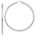 thumbnail image 1 of Boucles d'Oreilles Créoles Rondes en Or Blanc 10K 3mm, 1 of 3
