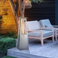 thumbnail image 2 of Costway Chauffe-Terrasse Pyramide de Table Portable 35 Pouces en Acier Inoxydable au Gaz Propane 10000 BTU, 2 of 10