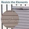 thumbnail image 4 of Sunnydaze Outdoor Trash Can - Polypropylene Resin - Light Gray - 39 Gallons, 4 of 10