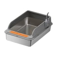 thumbnail image 3 of lionlar Cat Litter Box Cat Sand Box Heightened Fence Anti Splashing Kitty Litter Pan Dark Gray, 3 of 9