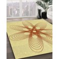 thumbnail image 3 of Ahgly Company Machine Washable Indoor Square Transitional Sun Yellow Area Rugs, 6' Square, 3 of 7