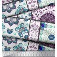 thumbnail image 3 of Soimoi Rayon Crepe Fabric Mandala & Paisley Patchwork Printed Fabric 1 Yard 46 Inch Wide, 3 of 3