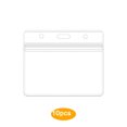 thumbnail image 1 of pitrice 10 Pieces Waterproof Transparent Card Holder Plastic Badge Name Tag Case 3 Hole Pre-punched Horizontal Cardholder, 1 of 9