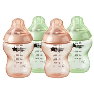 Tommee Tippee Closer Bouteilles pour bébés, Mamelons de type seins avec valve anti-colique, 4x9oz Bouteilles
