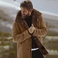 thumbnail image 1 of LOVZFMLL Jackets for Men's Casual Winter Casual Solid Color Coats Long Sleeve Button Overcoat Jacket, 1 of 7