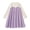 Purple, variant on NJDVHB Winter Dresses for Toddler,Toddler Girl Princess Dress,Girls Party Dress,Girls Solid Crewneck Long Sleeved Dress Fake Two Casual Loose Dresses,Purple,110