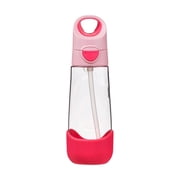 b.box - 20oz Tritan Straw Bottle: Large, Modern Water Bottle with Flip Straw for Kids. Spill Proof, BPA Free. Great for School