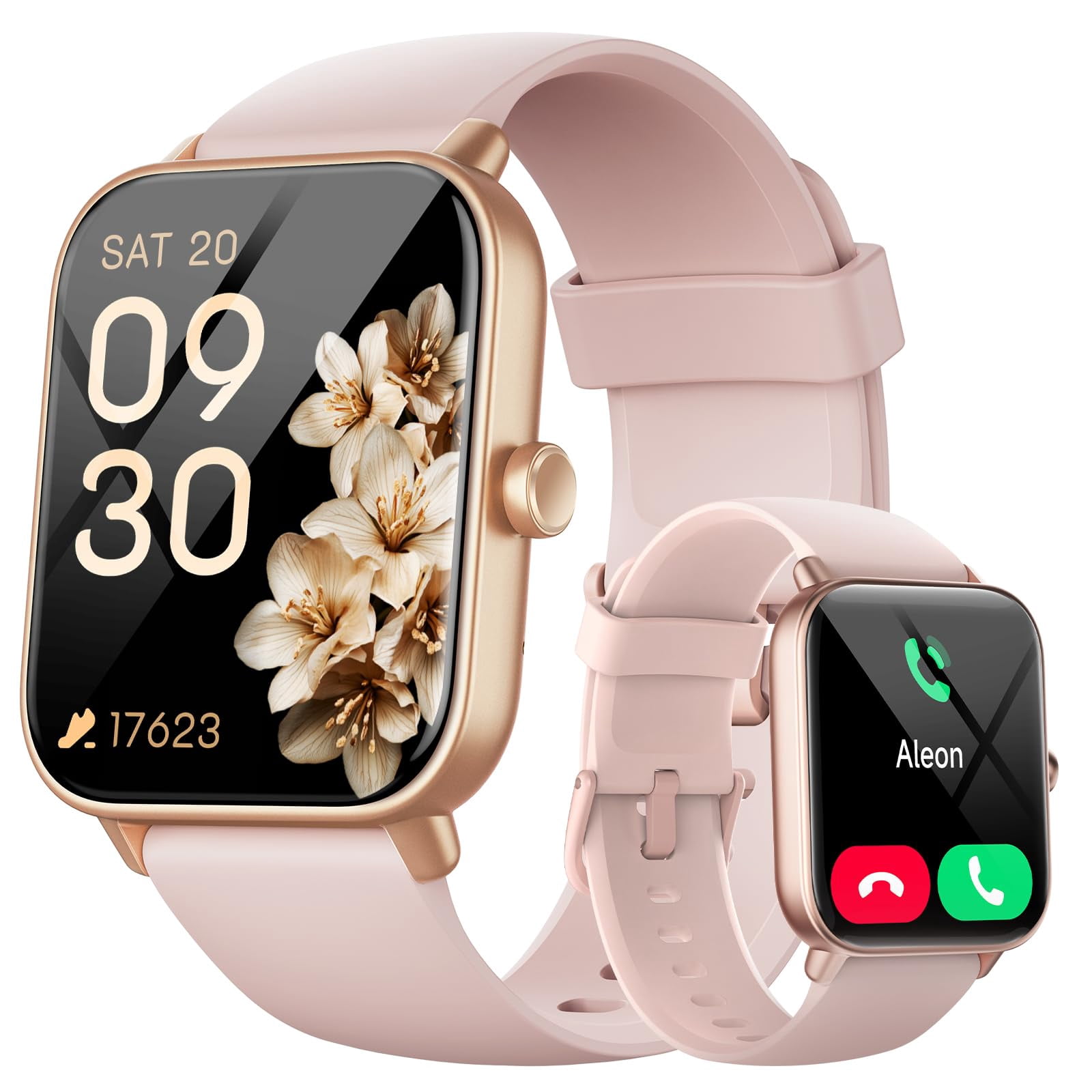 aeac Smart Watches for Women Android & iPhone, 1.8" HD Smart Watch with Bluetooth Call (Answer/Make), Fitness Watch with 110 Sport Mode/Heart Rate/SpO2/Sle