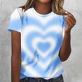 thumbnail image 1 of Ounisa T-Shirts Graphiques Cœur d'Amour Mignons pour Femmes Coupe Ample Manches Courtes, 1 of 5
