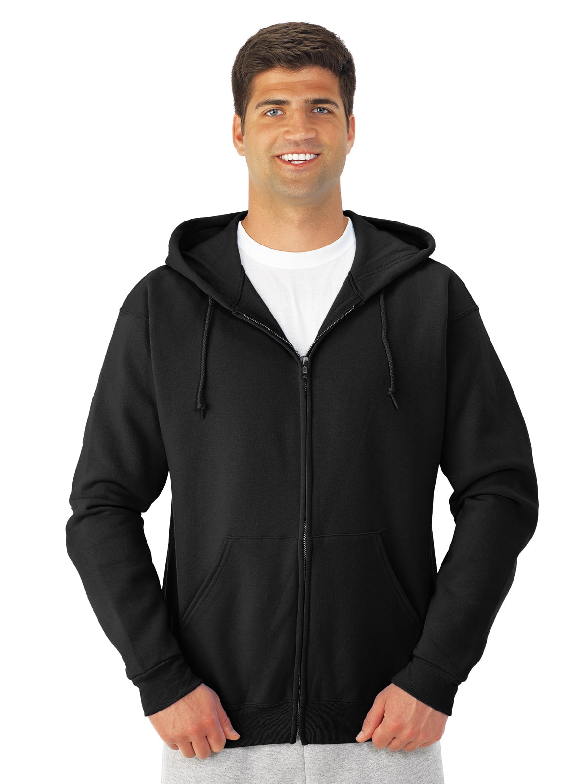 Jerzees Adult NuBlend Full Zip Hooded Sweatshirt, 2X, Black