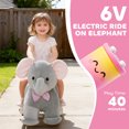 thumbnail image 4 of Qaba 6V Kids Ride on Toy Elephant, Battery Powered Ride on Horse with Music, 4 of 10