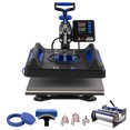 thumbnail image 1 of VEVOR 8 in 1 Heat Press Machine 15x15 in 30oz Tumbler Press T-Shirts Black+Blue, 1 of 9
