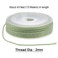 thumbnail image 2 of Unique Bargains 2 Pack Twisted Nylon Twine Thread Beading Cord 2mm 13M/43 Feet Extra Strong Braided Nylon String, Turquoise Green, 2 of 6