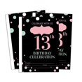 thumbnail image 1 of Darling Souvenir Black Birthday Invitation Card Printable Fill or Write In Blank Invites Party Supplies Pack Of 28 5 x 7 Inches, 1 of 5