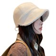 thumbnail image 1 of Fuzzy Bucket Hats,Woman Winter Bucket Hat Woman Fisherman Hat Winter Outdoor Hat Exquisite Design, 1 of 5