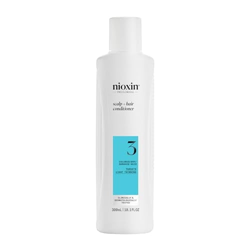 Nioxin System 3 Revitalisant pour Cuir Chevelu + Cheveux / pour Cheveux Colorés Ou Abîmés avec Éclaircissement Léger/ avec Niacinamide et Biotine /10,1 Fl Oz