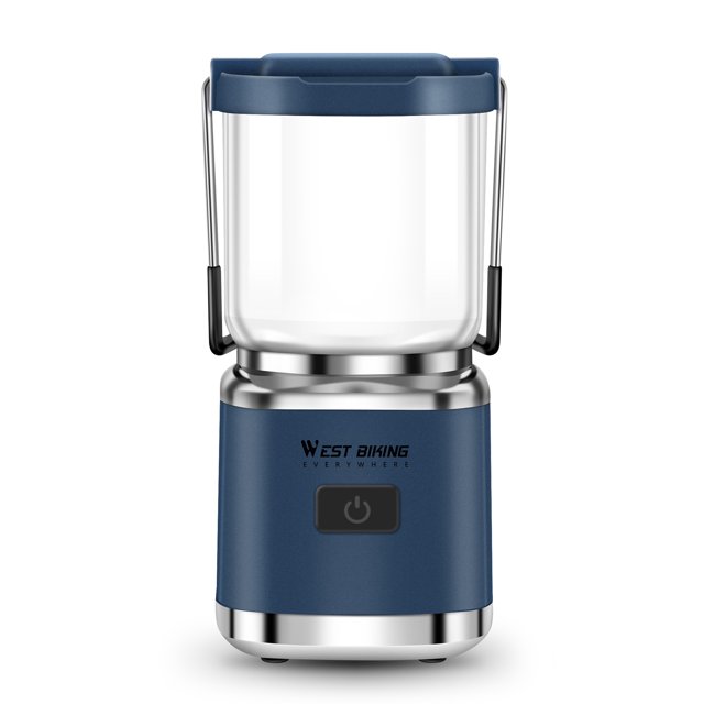 WEST BIKING Lanterne de Camping Compacte Rechargeable - Lumière de Tente Extérieure Portable avec Luminosité Réglable, Design Imperméable et Logo Personnalisable en Bleu Marine