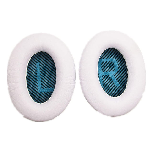Maoww Coussinets d'Oreille Coussin Antibruit Gaming Protection Auditive Oreillette Gamer Pièces de Réparation Remplacement pour Bose QC35 Écouteurs Blanc+bleu