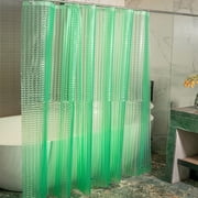 Uuiauoio Shower Curtain , Bathroom Waterproof EVA Shower Curtains ,Bathroom Shower Curtain Liner With Weighted Magnet Clear Shower Curtain Checkered
