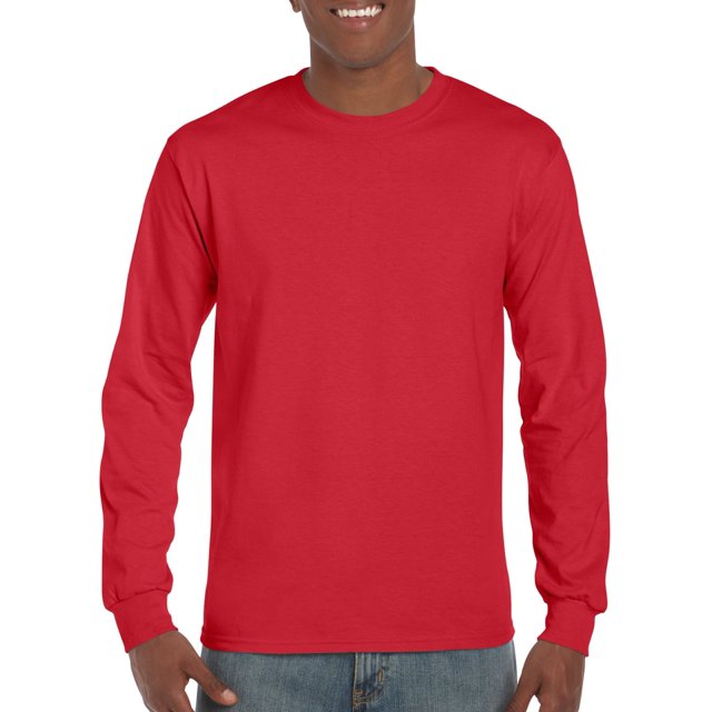 Gildan T-Shirt à Manches Longues DryBlend pour Hommes, P, Rouge
