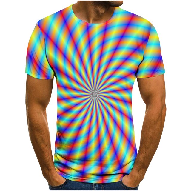 Birdeem T-Shirt Homme Impression Abstraite 3D Manches Courtes Col Rond Mode Décontracté Quotidien Vacances T-Shirt Haut Blouses