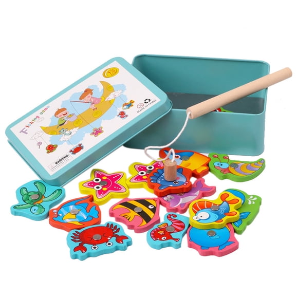 Ensemble de 15 Pcs de Jouets de Pêche en Bois Poisson Jeu de Pêche Éducatif Tuiles Sensorielles en Bois pour Doigts pour Enfants Préscolaire pour Garçons Tout-Petits Fille Jeux pour Enfants 3-4 Ans Enfilage pour Tout-Petits Labyrinthe de Fromage pour