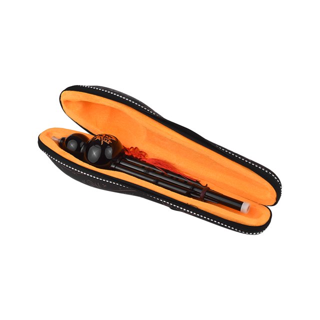 Hulusi Chinese Traditional Instrument Hulusi Cucurbit Flute Bottle Gourd Silk C-Key Resin Material with Chinese Knot Carry Case for Beginners Musical Gift