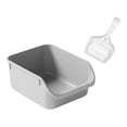 thumbnail image 2 of Tachiuwa Cat Litter Box Easy Carry High Sided Cat Litter Container Cat Toilet Sandbox grey, 2 of 9