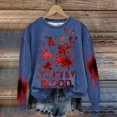 thumbnail image 2 of Rbaofujie Couples Chandails à Capuchon Halloween Mode Femmes Décontracté Manches Longues Col Rond Imprimé Chandail pour Dames Hauts Blouse Marine Chandails pour Dames, 2 of 3