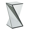 thumbnail image 3 of Homy Casa Decorative Mirrored Pedestal Table with Sculptural Geometric Form for Home Coffee Table, 3 of 6