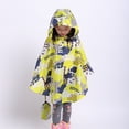thumbnail image 4 of MIASHUI Poncho de Pluie pour Enfants Réutilisable Imperméable pour Tout-Petits, Jaune, 8-9 Ans, 4 of 7