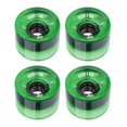 thumbnail image 3 of 4x Ronyme 78A Roues de Planche à Roulettes Cruiser Roues en PU Roues Longues, Réduisent Efficacement les Vibrations des Pieds et le Bruit de la Planche à Roulettes - Vert, 3 of 8