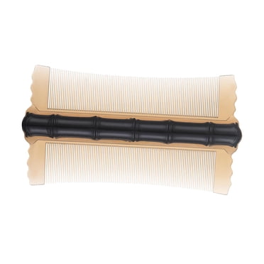 Tachiuwa Peignes Anti-Poux Double Face Durables pour Animaux de Compagnie Poils Épais Poils Longs Jaune