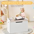 thumbnail image 3 of Costway Wooden Toy Box Kids Storage Chest Lift Top Bench Seat W/ Cushion & Safety Hinge, 3 of 10