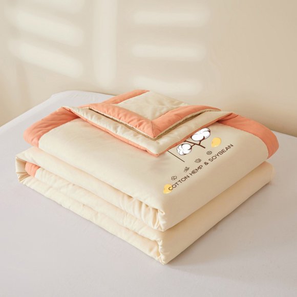 Cooling Comforter Queen, Cold Touch Fabric Absorbs Body Heat, Double-Sided Cool Design Soft Fluffy Cooling Blanket for Night Sweats Hot Sleeper, Milkshake White, 39.3"x59"