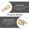 thumbnail image 4 of Shirt Cuff Links Tie Clip Set Business Style Alloy 1 Set Durable Men Formal Events, 4 of 4